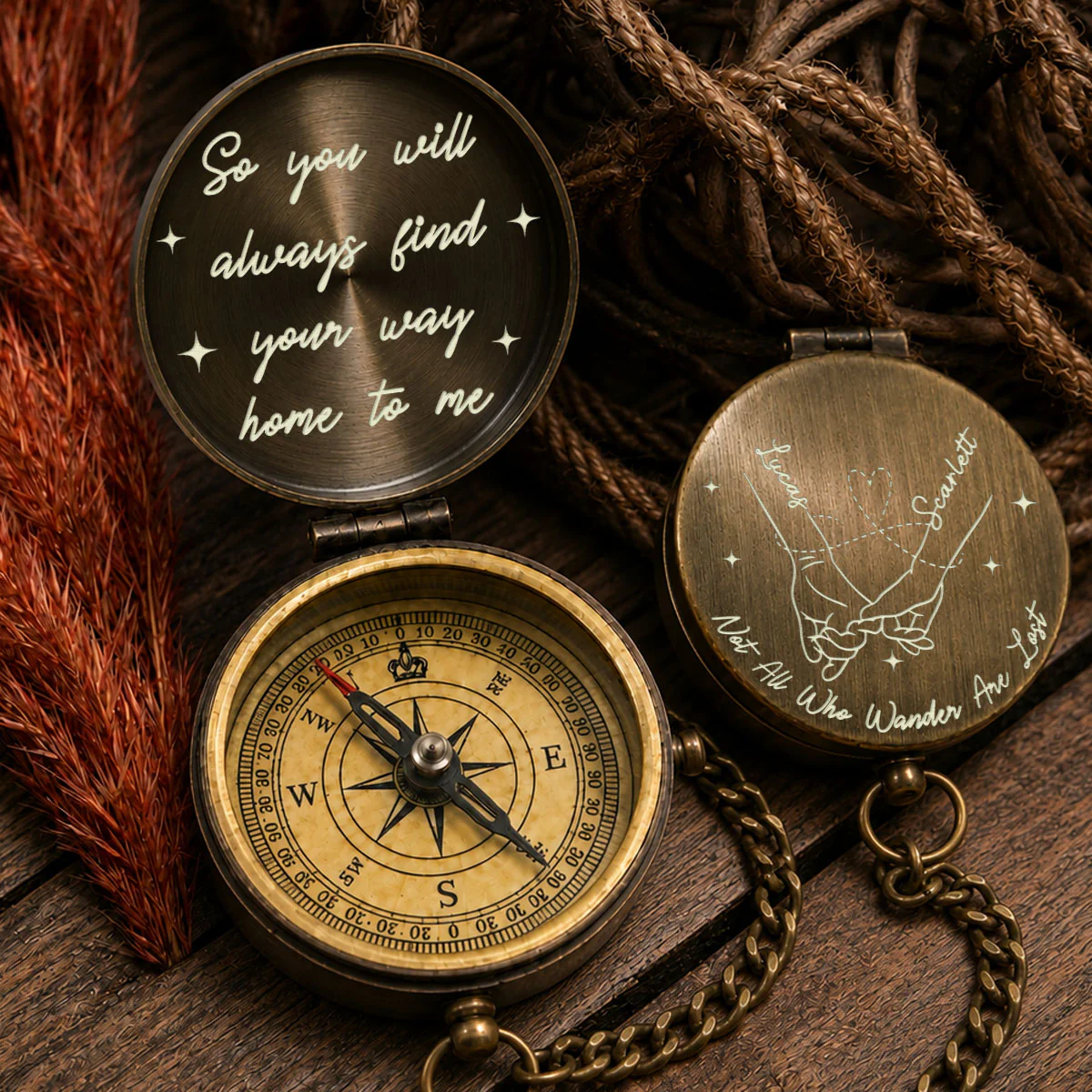 Your Last Everything - Personalized Custom Engraved Pocket Compass - Image 4