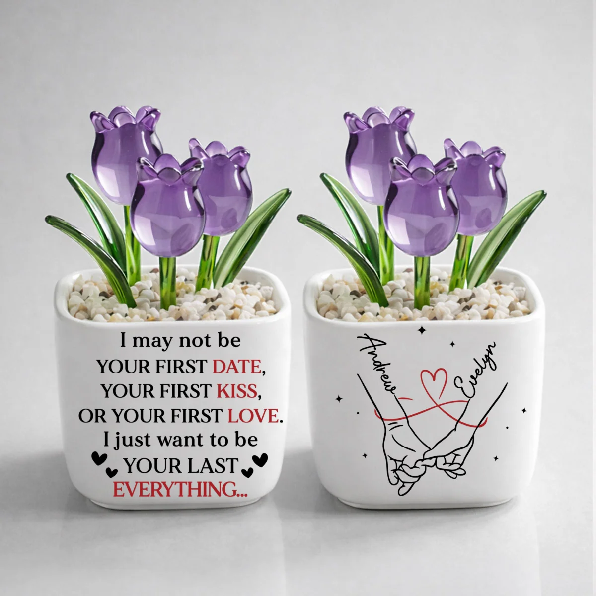 Your Last Everything - Personalized Custom Glass Everlasting Tulips - Image 12