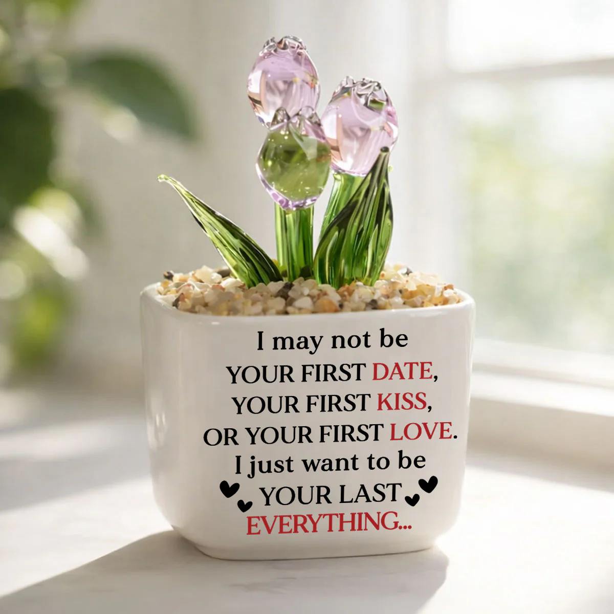 Your Last Everything - Personalized Custom Glass Everlasting Tulips - Image 2