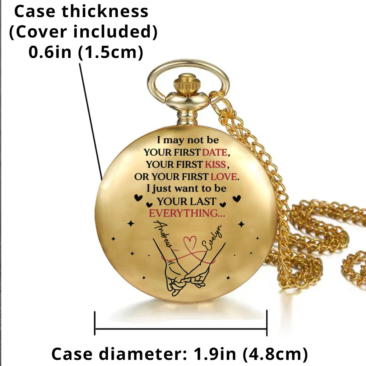 Your Last Everything - Personalized Custom Print Pocket Watch - Image 4