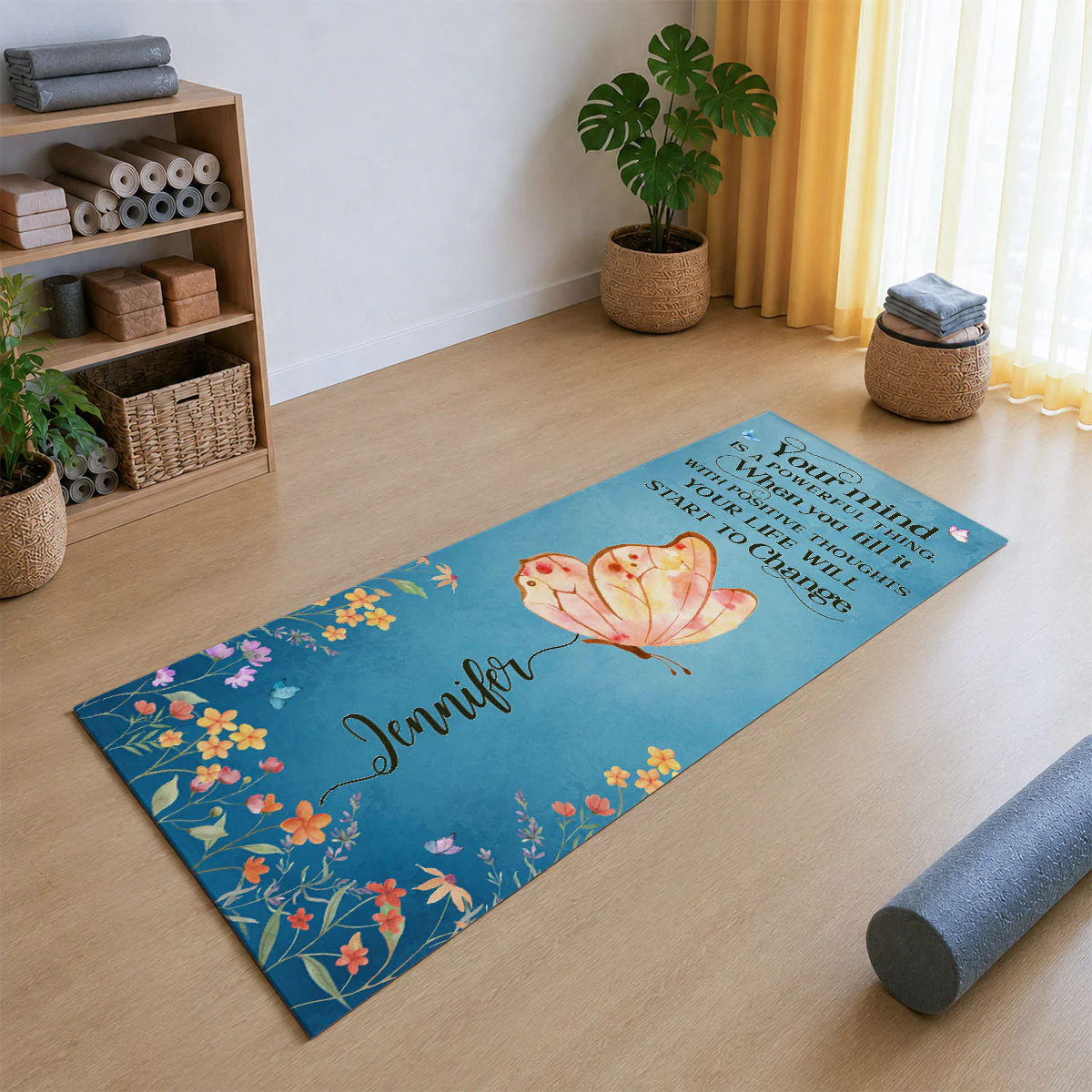 Your Mind Is A Powerful Thing - Personalized Custom Yoga Mat - Image 4