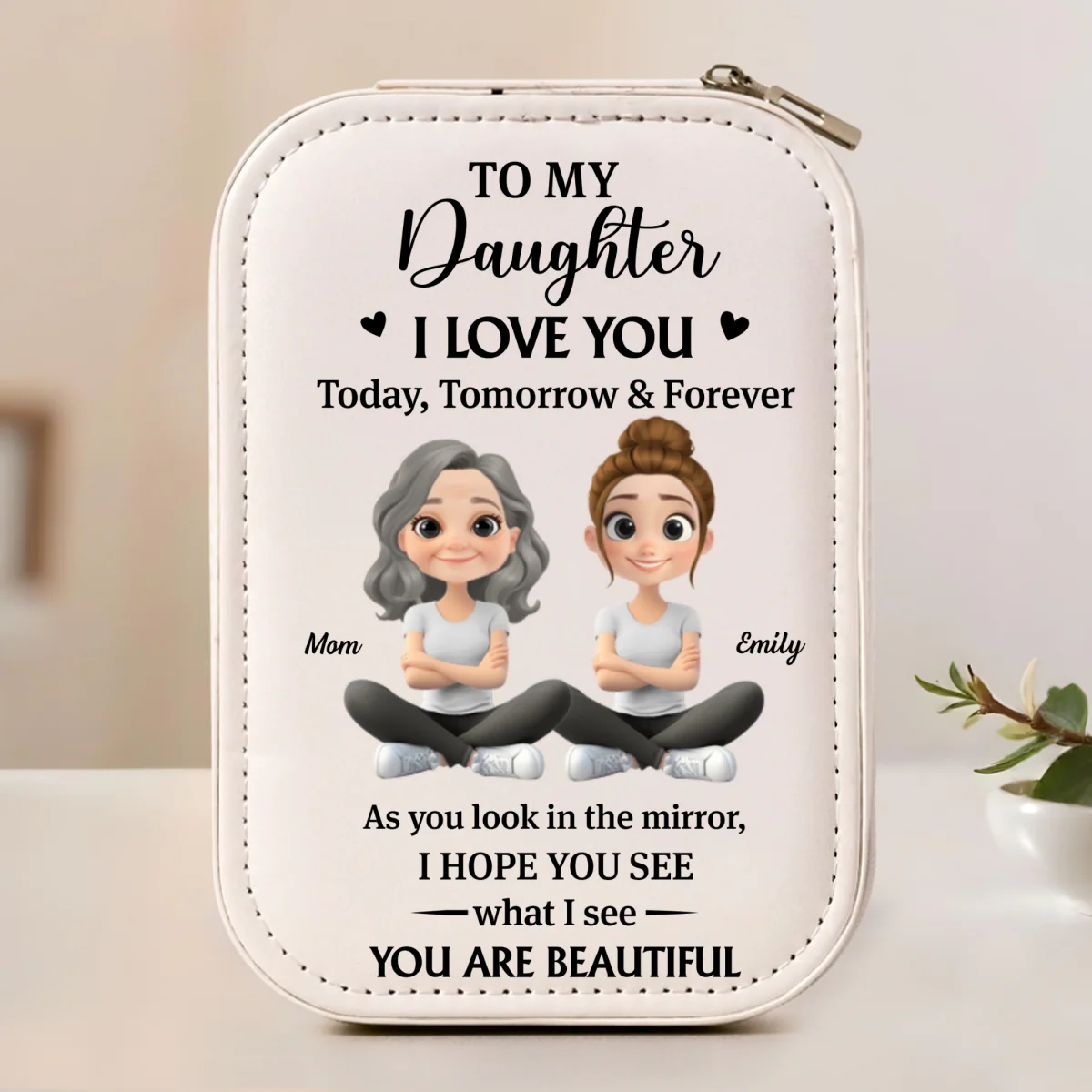 Your Reflection Is Pure Love - Personalized Custom Jewelry Box With LED Mirror - Image 7