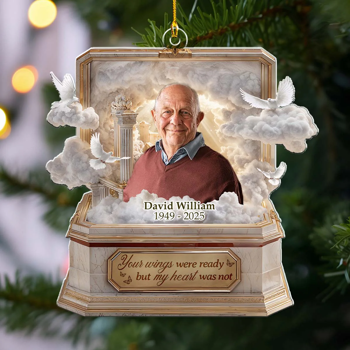 Your Wings Were Ready - Personalized Custom Acrylic Ornament - Image 4