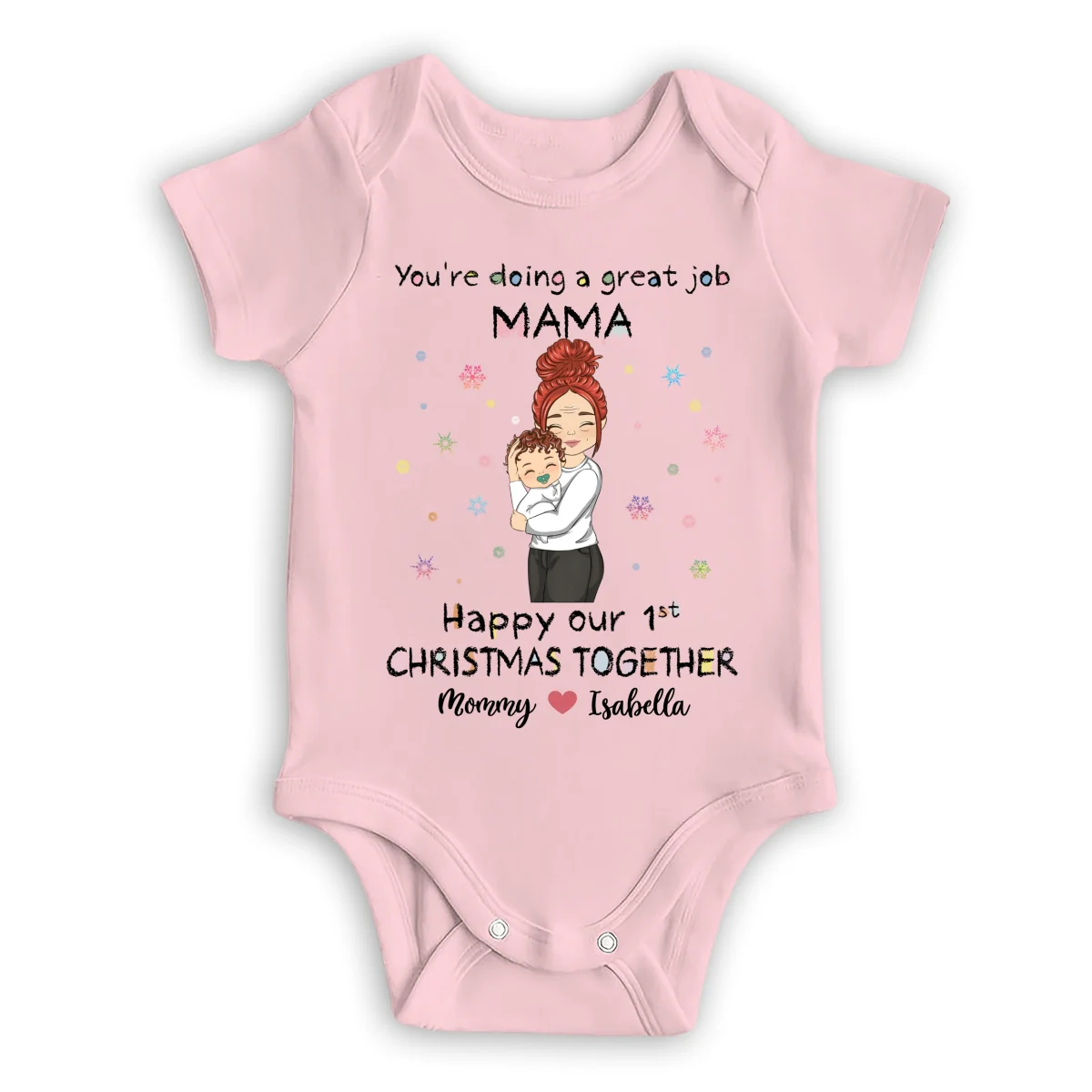 You're Doing A Great Job Merry Christmas - Personalized Custom Baby Onesie - Image 8